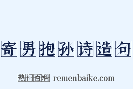 寄男抱孙诗造句是什么意思的图片
